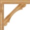 Ekena Millwork Olympic Block Rough Sawn Bracket, Western Red Cedar, 6"W x 48"D x 48"H BKT06X48X48OLY05RWR - alternate 3